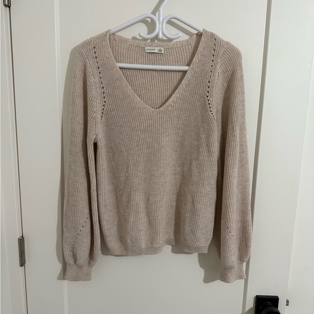 Gentle Fawn V-Neck Sweater in Cream